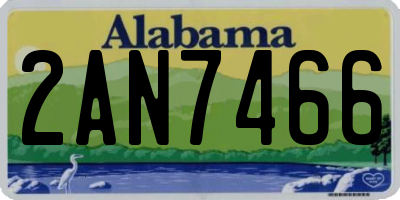 AL license plate 2AN7466