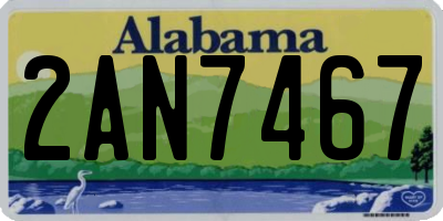 AL license plate 2AN7467
