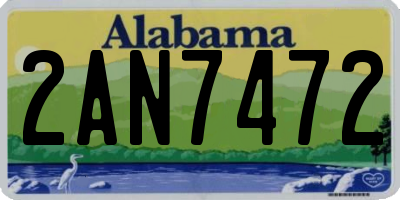 AL license plate 2AN7472
