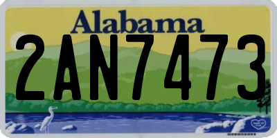 AL license plate 2AN7473