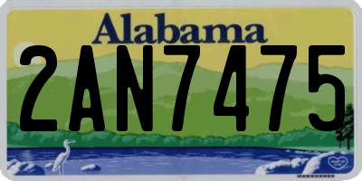AL license plate 2AN7475
