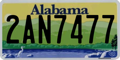 AL license plate 2AN7477