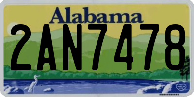 AL license plate 2AN7478