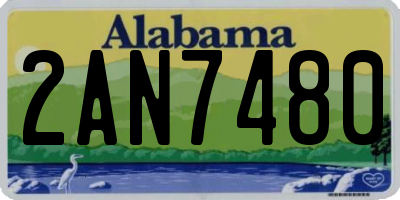 AL license plate 2AN7480