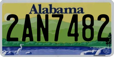 AL license plate 2AN7482