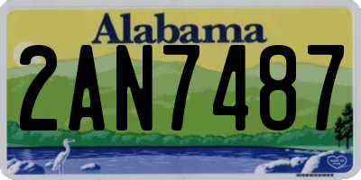 AL license plate 2AN7487