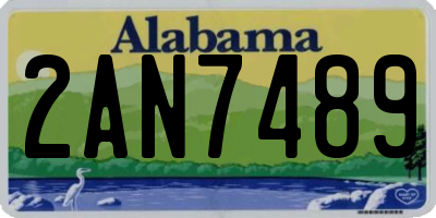 AL license plate 2AN7489