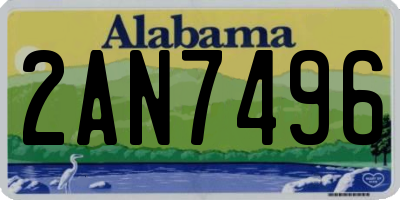 AL license plate 2AN7496