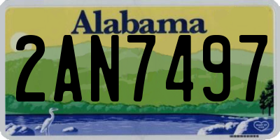 AL license plate 2AN7497