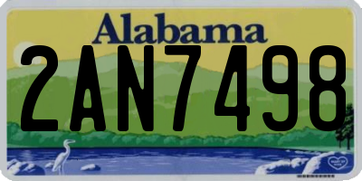 AL license plate 2AN7498