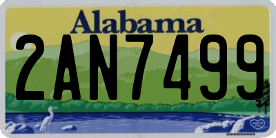 AL license plate 2AN7499