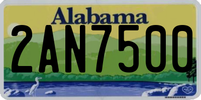 AL license plate 2AN7500