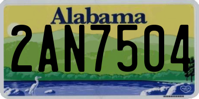 AL license plate 2AN7504
