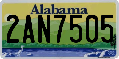 AL license plate 2AN7505