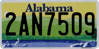 AL license plate 2AN7509