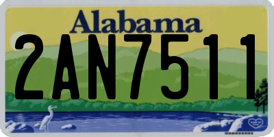 AL license plate 2AN7511