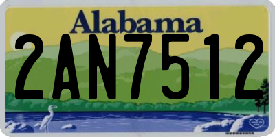 AL license plate 2AN7512