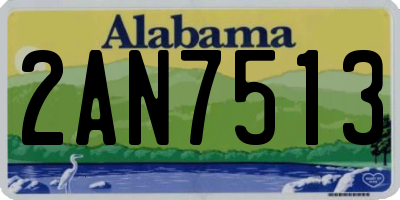 AL license plate 2AN7513