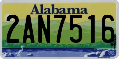AL license plate 2AN7516