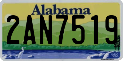 AL license plate 2AN7519