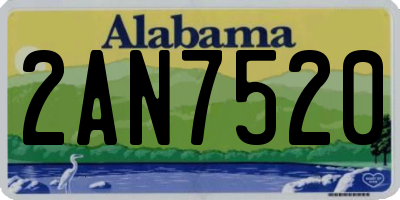 AL license plate 2AN7520