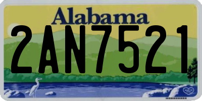 AL license plate 2AN7521