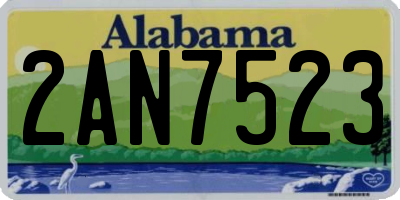 AL license plate 2AN7523