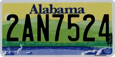 AL license plate 2AN7524
