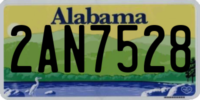 AL license plate 2AN7528