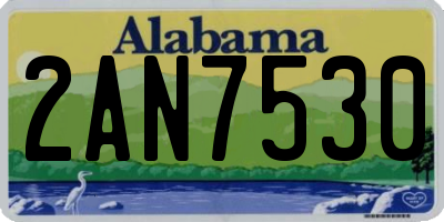 AL license plate 2AN7530