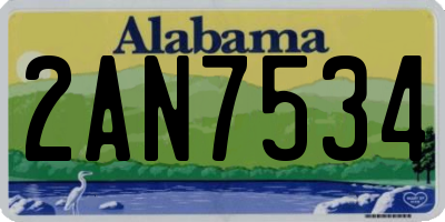 AL license plate 2AN7534