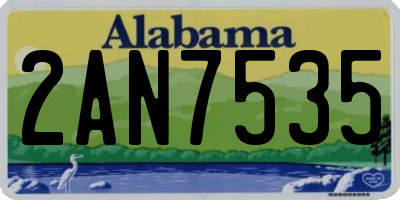 AL license plate 2AN7535