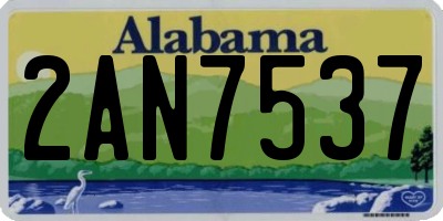AL license plate 2AN7537