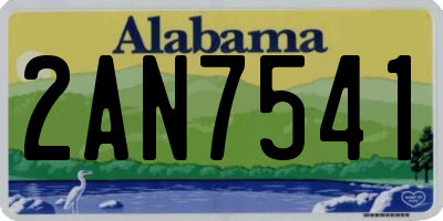 AL license plate 2AN7541