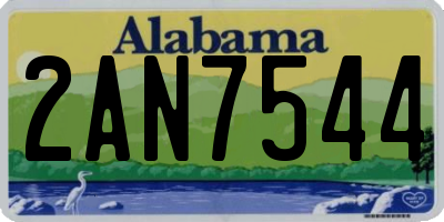 AL license plate 2AN7544