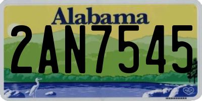 AL license plate 2AN7545