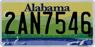 AL license plate 2AN7546