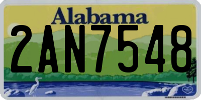 AL license plate 2AN7548