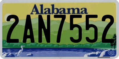 AL license plate 2AN7552