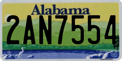AL license plate 2AN7554