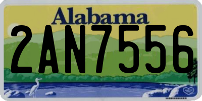 AL license plate 2AN7556