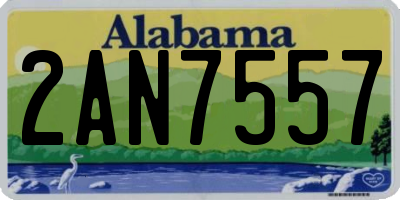 AL license plate 2AN7557