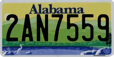 AL license plate 2AN7559