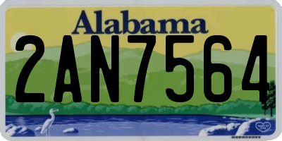 AL license plate 2AN7564