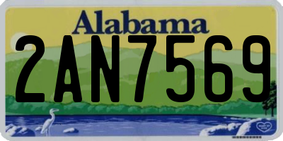 AL license plate 2AN7569