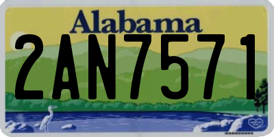 AL license plate 2AN7571