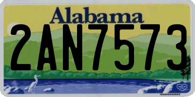 AL license plate 2AN7573