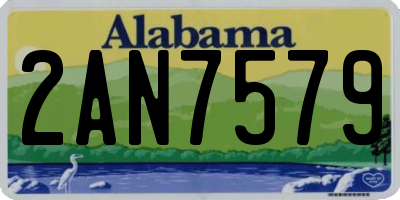 AL license plate 2AN7579