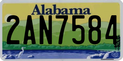 AL license plate 2AN7584