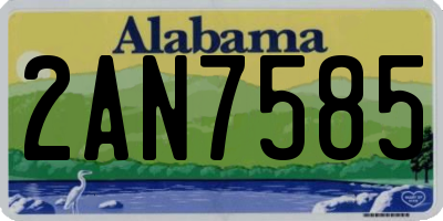 AL license plate 2AN7585